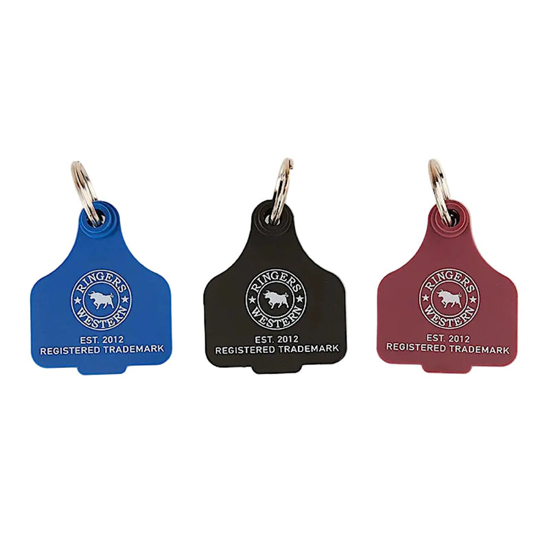 Ringers Western Cattle Tags 3-Pack - Royal Blue/Black/Burgundy