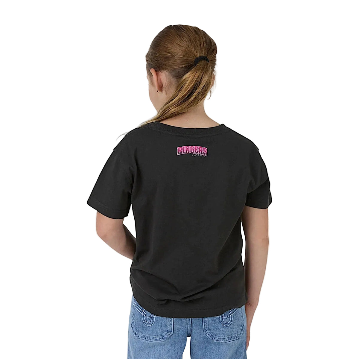 Ringers Western Girls Ringers Racing T-Shirt - Charcoal