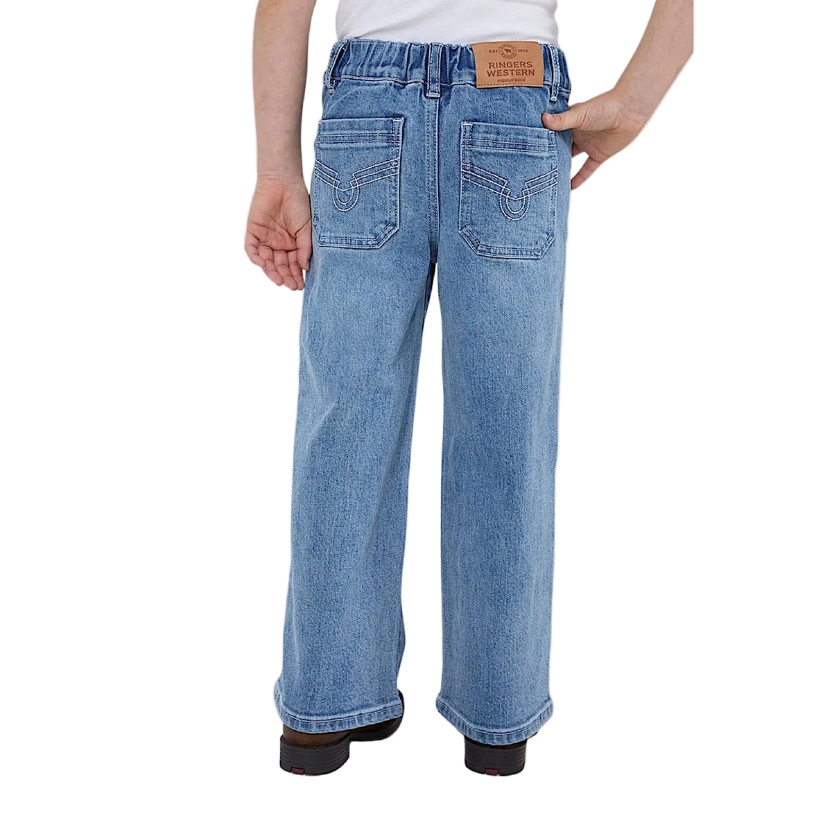 Ringers Western Kids Girls Georgie Wide Leg Jean - Light Blue