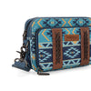 Wrangler Southwestern Crossbody Wallet Bag Navy