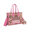 Wrangler Aztec Crossbody Tote Bag Pink