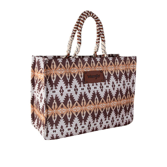 Wrangler Southwestern Oversized Tote Coffee