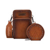 Wrangler Phone Wallet Bag Coin Purse Set Tan