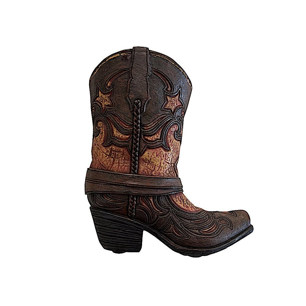 Pure Western Boot Pencil Holder - Brown