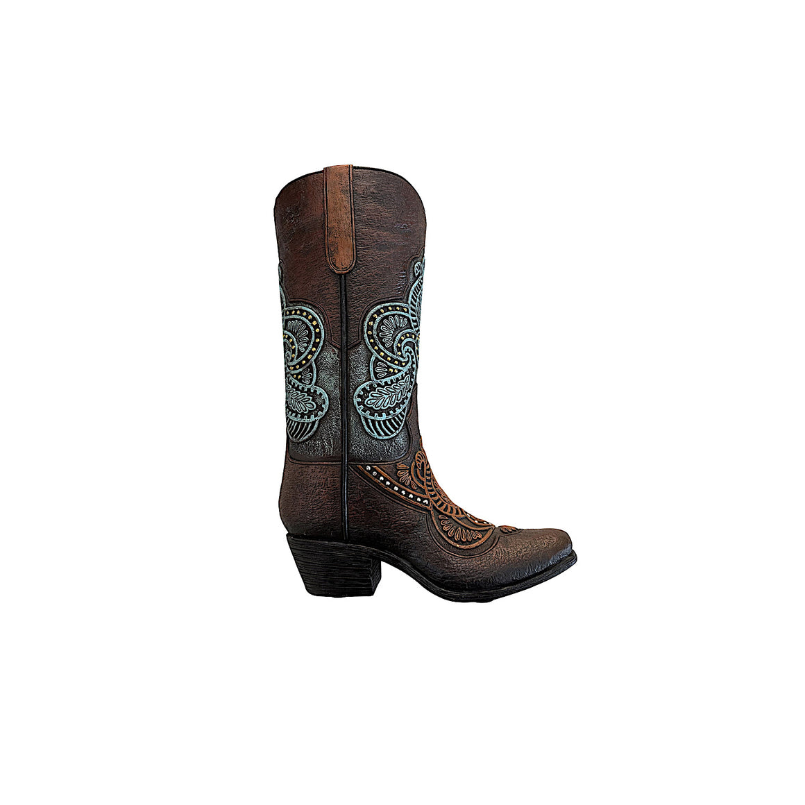 Pure Western Boot Vase - Turquoise