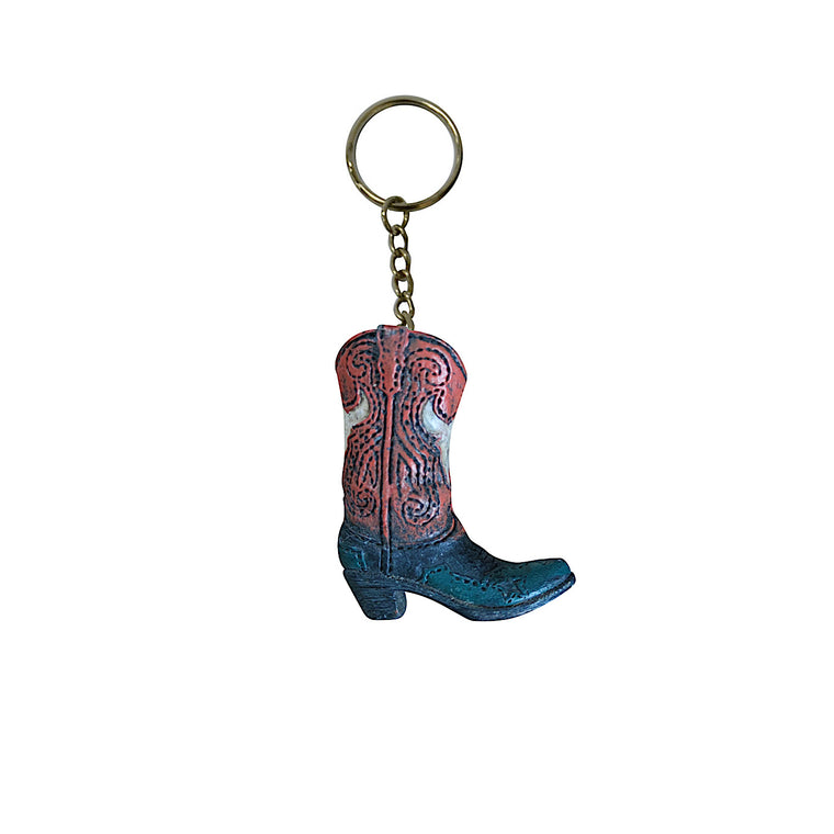 Pure Western Boot Key Ring - Steers Head