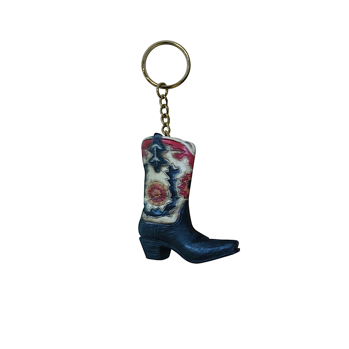 Pure Western Boot Key Ring - Flower