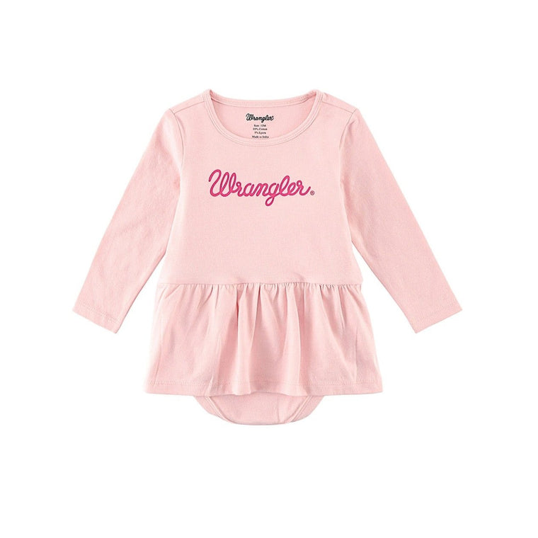 Wrangler Baby Girl's Print Skirted Bodysuit - Pink