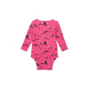 Wrangler Baby Girl's Logo Waffle Textured Bodysuit - Pink