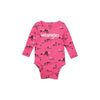 Wrangler Baby Girl's Logo Waffle Textured Bodysuit - Pink