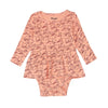 Wrangler Baby Girl's Knit Bodysuit With Skirt - Peach Horses