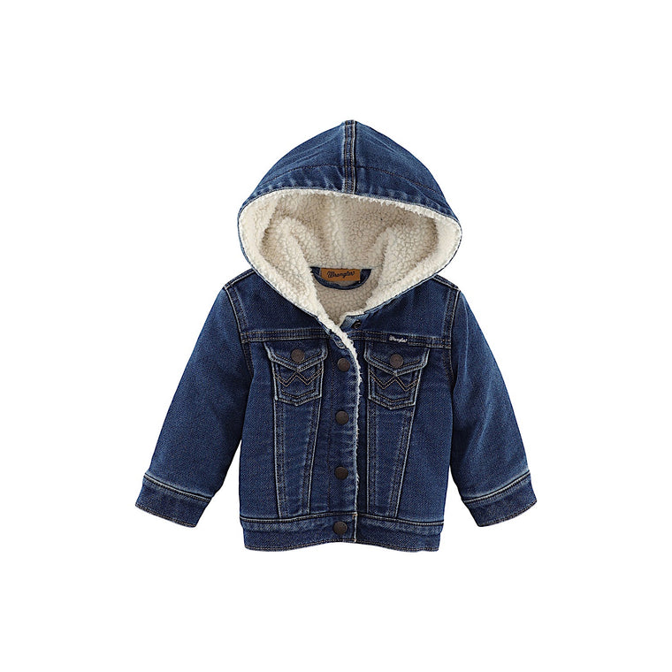 Wrangler Baby / Toddler Sherpa Lined Hooded Denim Jacket