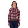 Pure Western Women's Joyce Check Western Shirt - Rust