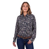 Pure Western Women's Hannah Print Western Shirt - Navy