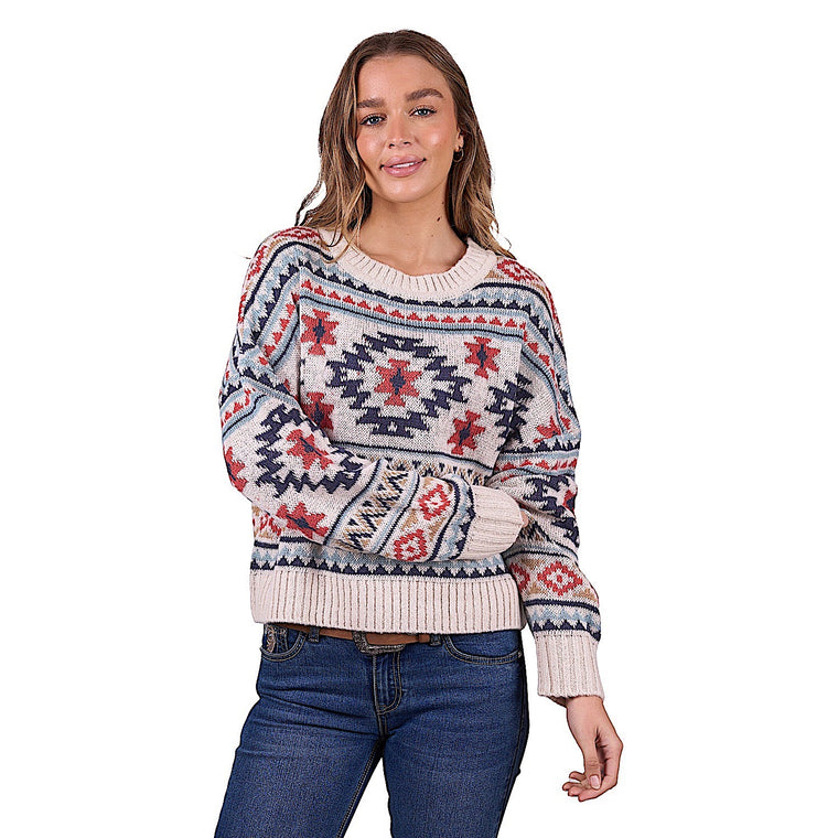 Pure Western Women's Tracy Knitted Pullover - Cream