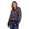 Pure Western Women's Tracy Knitted Pullover - Navy