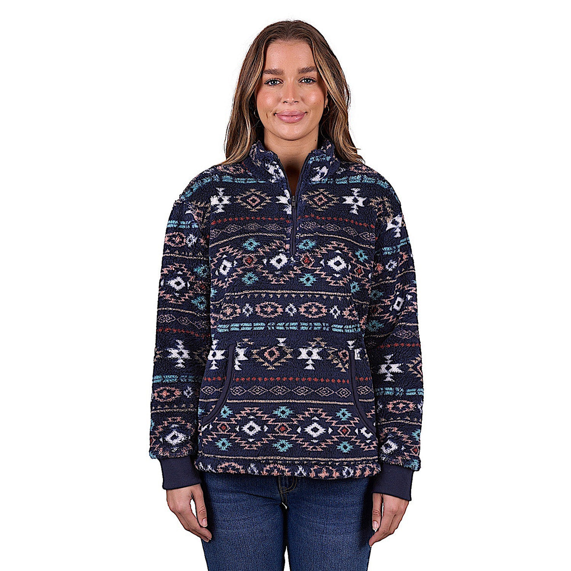 Pure Western Women's Luna 1/4 Zip Pullover - Multi