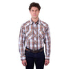 Pure Western Men's Axel Check Western Shirt - Tan