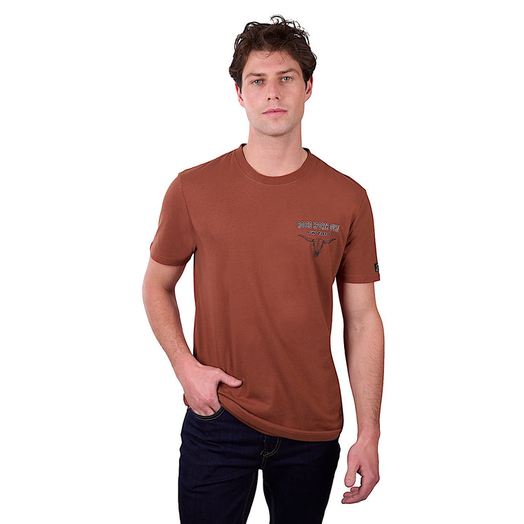 Pure Western Men's Mack Short Sleeve Tee - Rust