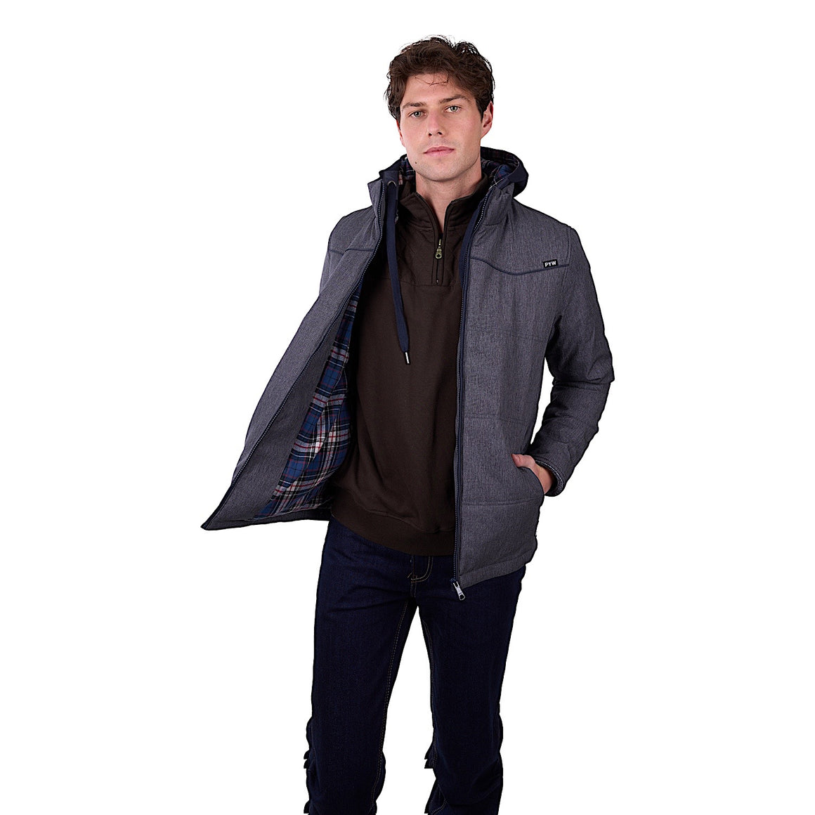 Pure Western Men's Chad Jacket - Navy