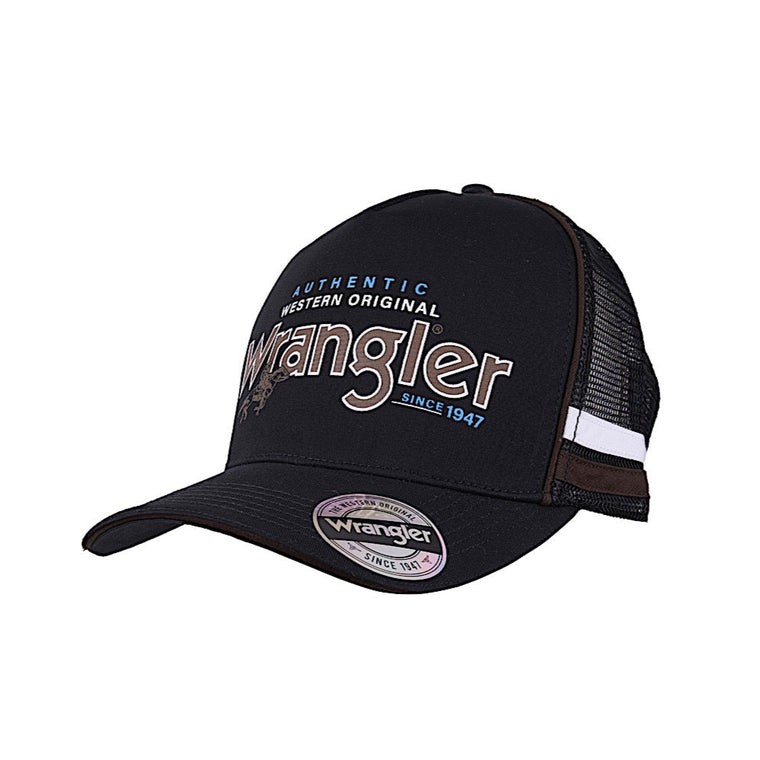 Wrangler Liam High Profile Trucker Cap - Black