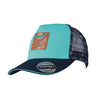 Wrangler Quinn High Profile Ponytail Trucker Cap - Aqua/Navy