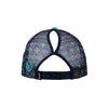 Wrangler Quinn High Profile Ponytail Trucker Cap - Aqua/Navy