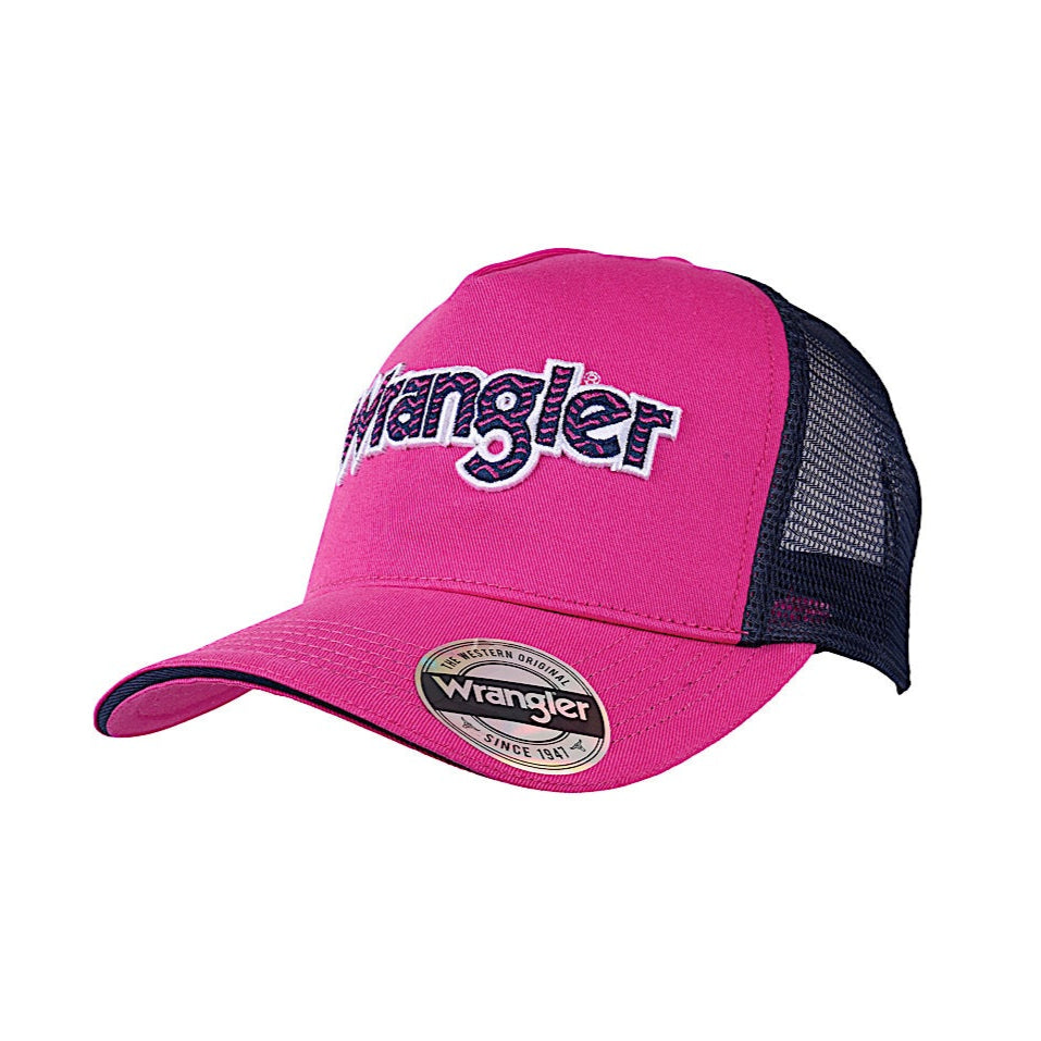 Wrangler Perry High Profile Ponytail Trucker Cap - Pink