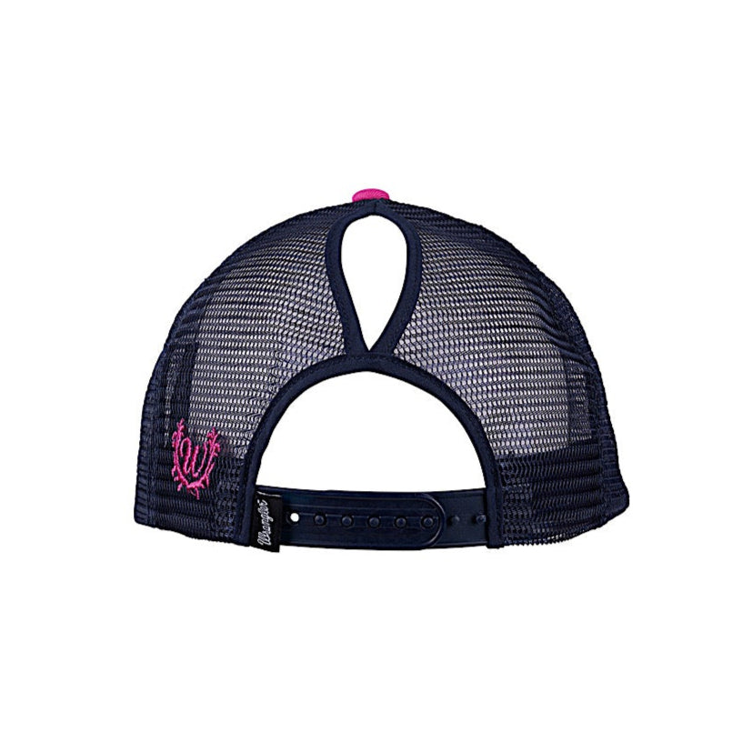 Wrangler Perry High Profile Ponytail Trucker Cap - Pink