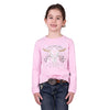 Pure Western Girl's Polly Long Sleeve Tee - Pink