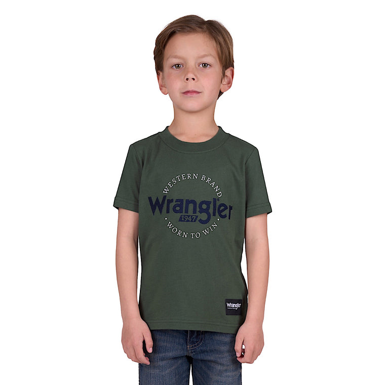 Wrangler Boy's Cole Short Sleeve Tee - Cypress