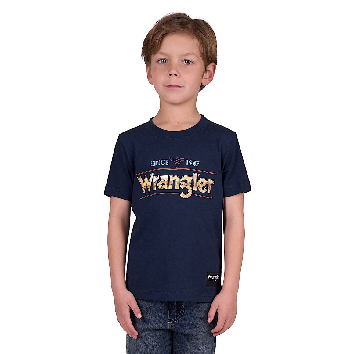 Wrangler Boy's Adam Short Sleeve Tee - Navy