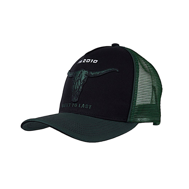 Pure Western Nick High Profile Trucker Cap - Black/Green