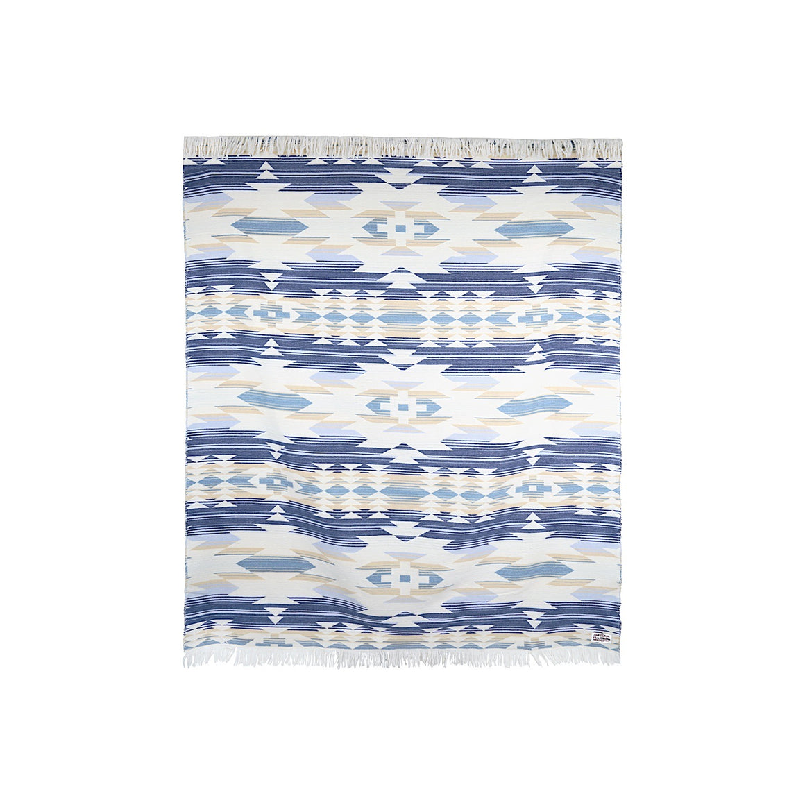 Pure Western Jessa Throw Rug - Natural/Blue