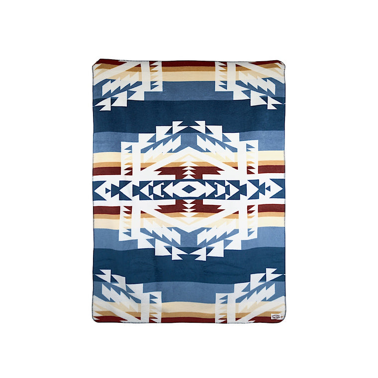 Pure Western Kayce Blanket - Natural/Navy