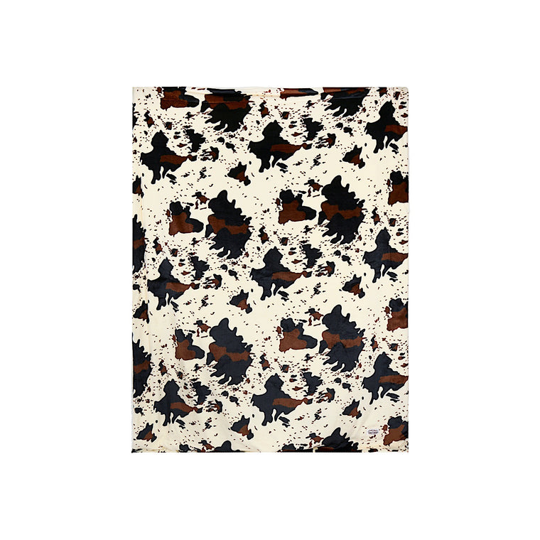 Pure Western Cow Print Snuggle Blanket - Cow Pattern