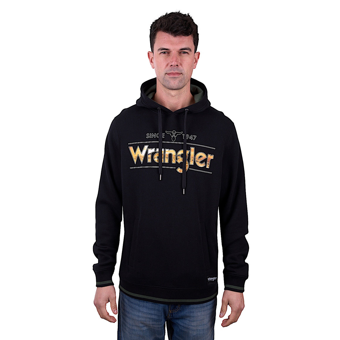 Wrangler Men's Leon Pullover Hoodie - Black