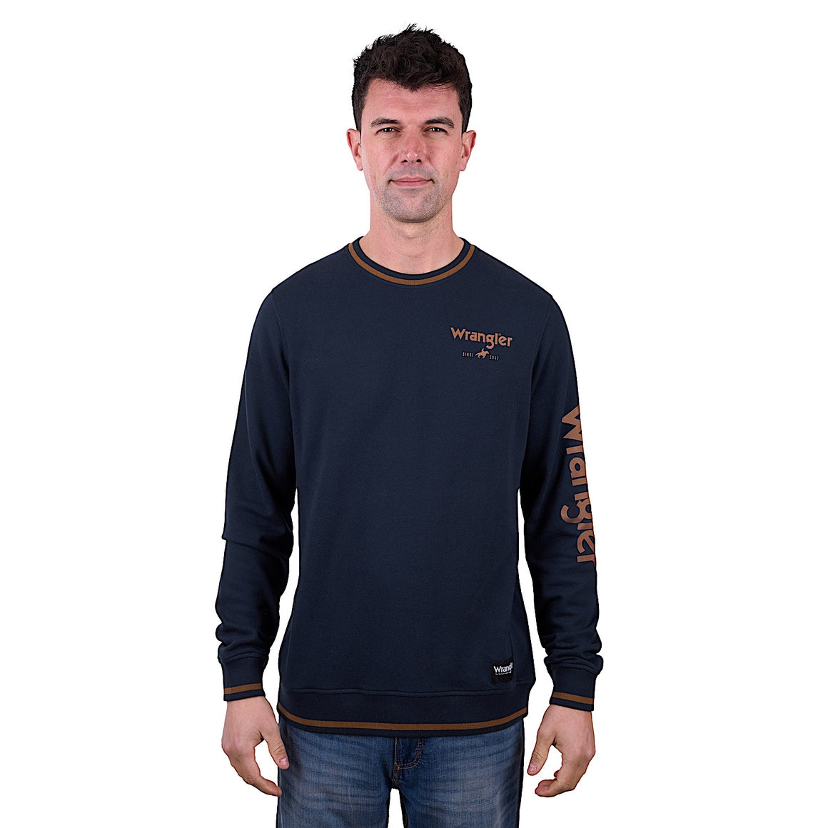 Wrangler Men's Dion Crew - Navy