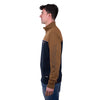 Wrangler Men's Tate 1/4 Zip Pullover - Dark Tan/Navy