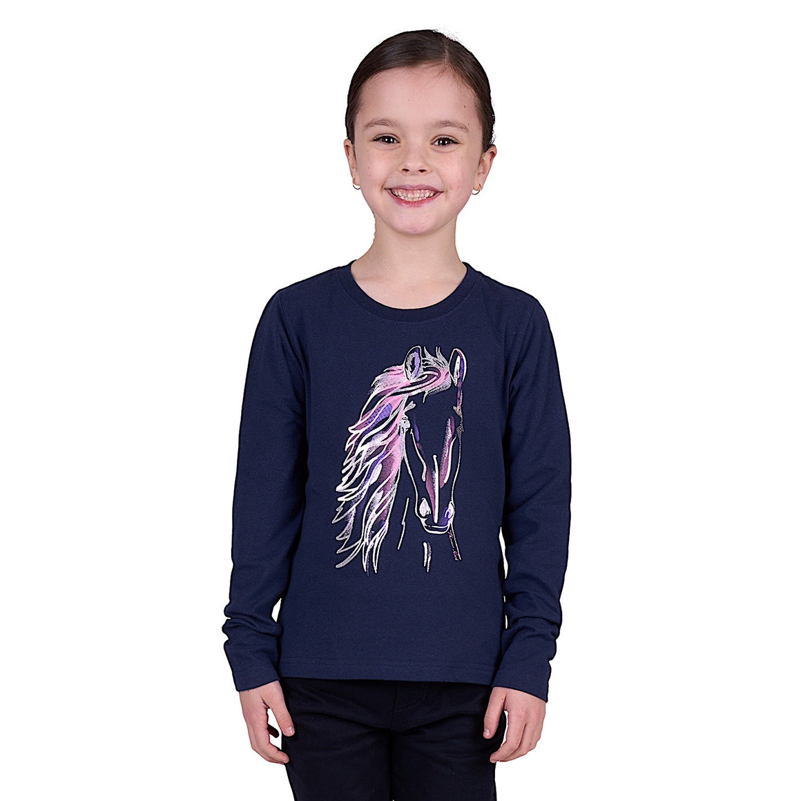 Thomas Cook Girl's Emily Long Sleeve Tee - Navy Marle