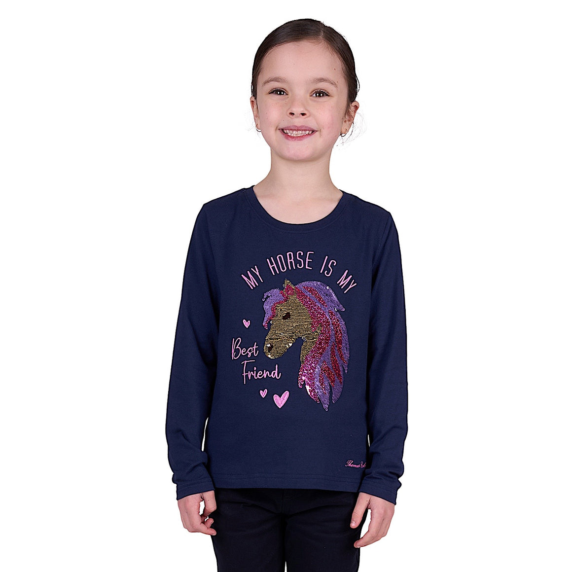 Thomas Cook Girl's Lily Long Sleeve Tee - Navy