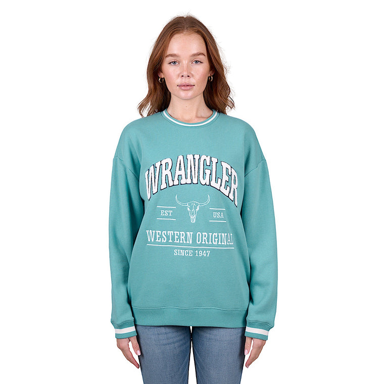 Wrangler Women's Tabitha Crew - Turquoise