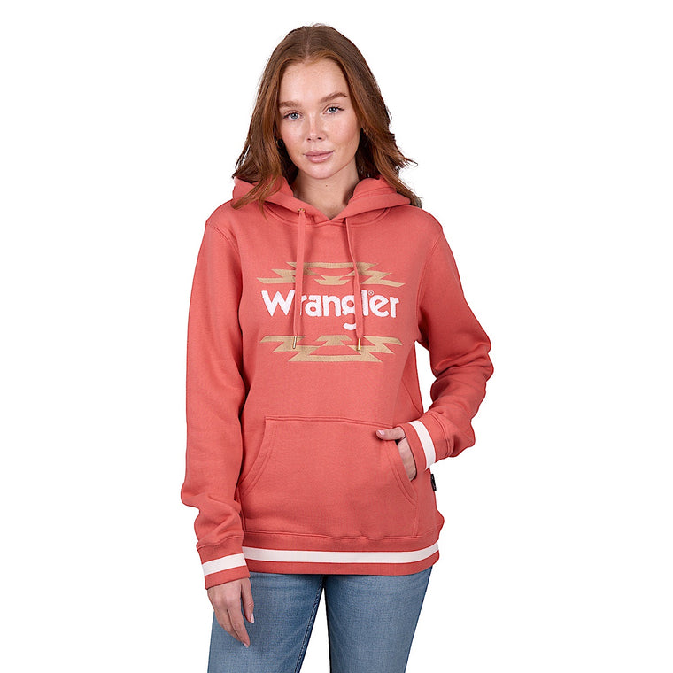 Wrangler Women's Sarah Pullover Hoodie - Coral