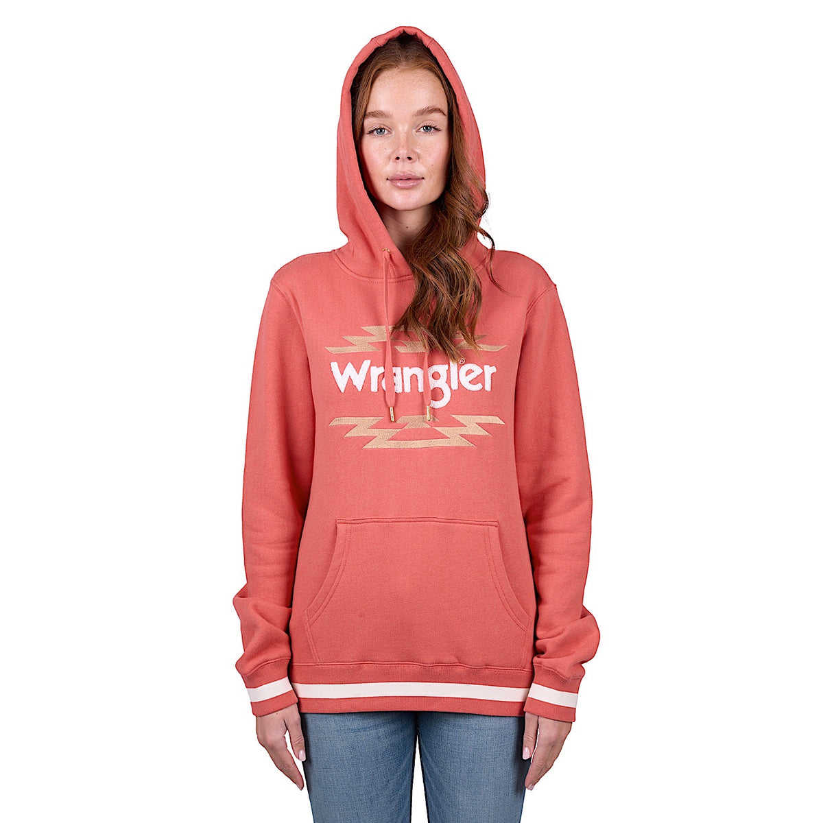 Wrangler Women's Sarah Pullover Hoodie - Coral