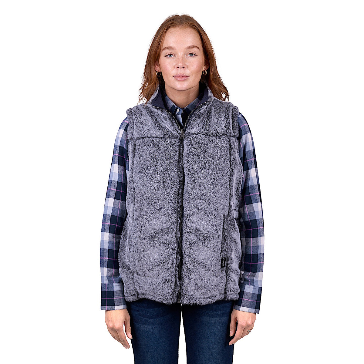 Wrangler Women's Denver Reversible Vest - Navy/Charcoal