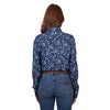 Wrangler Women's Jolene Print Long Sleeve Shirt - Navy