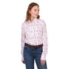 Wrangler Women's Valerie Print Long Sleeve Shirt - Ivory