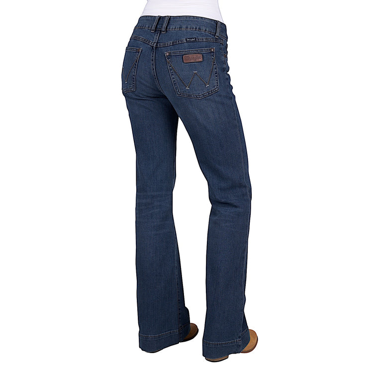 Wrangler Women's Blair Trouser Jean - Mae - 34" - Mid Indigo