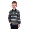 Thomas Cook Boy's Sam Stripe Rugby - Navy/Green