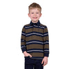 Thomas Cook Boy's Peter Stripe Rugby - Navy/Dark Tan